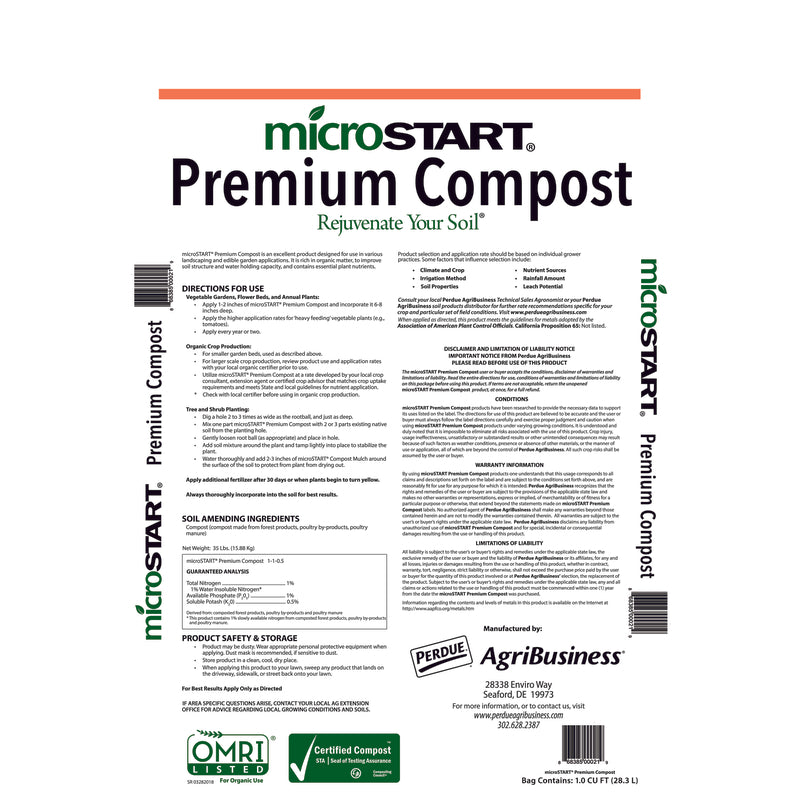 MicroStart MSOC Premium Organic Compost, 1 cu. ft