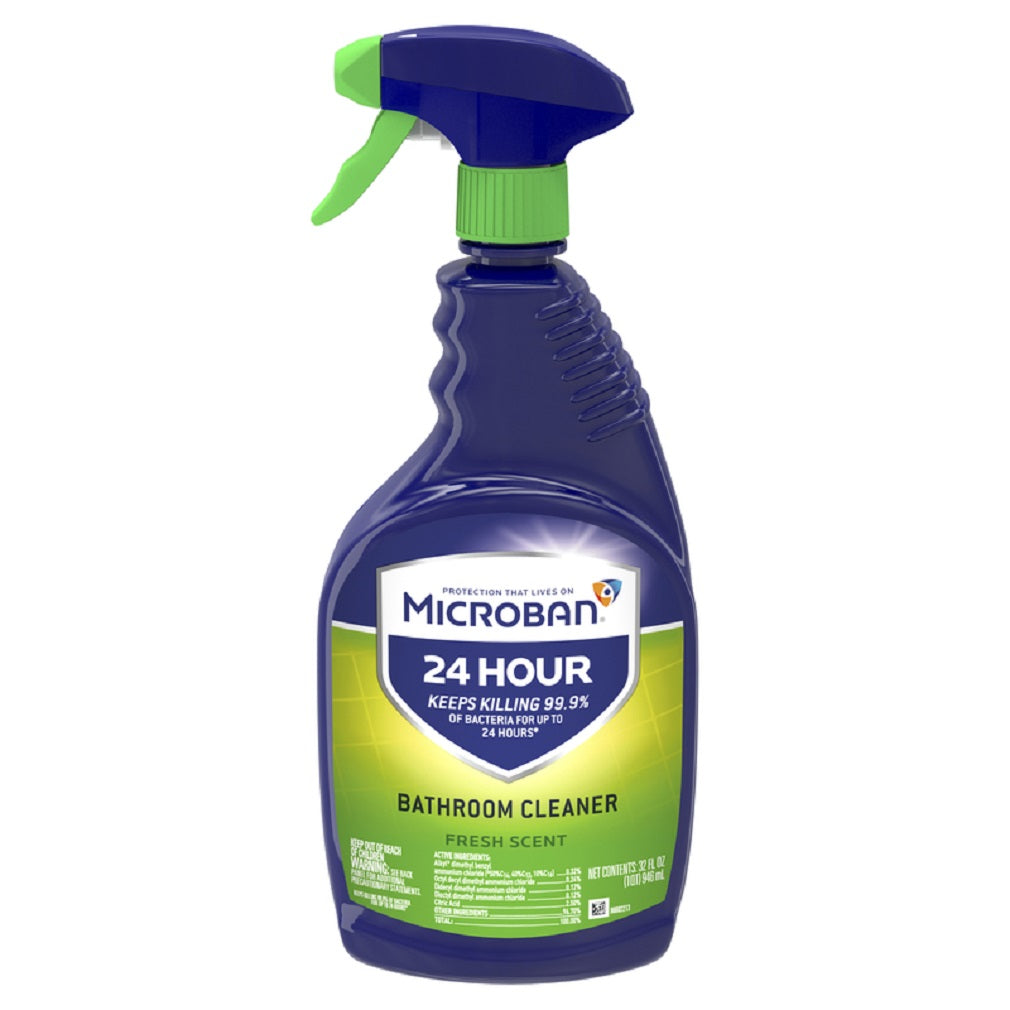 Microban 48621 Bathroom Cleaner Spray, 32 Oz