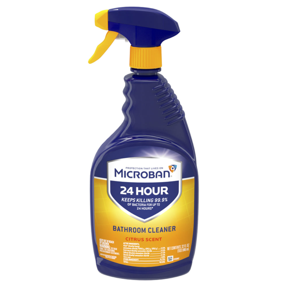 Microban 48590 Bathroom Cleaner, Citrus Scent, 32 oz