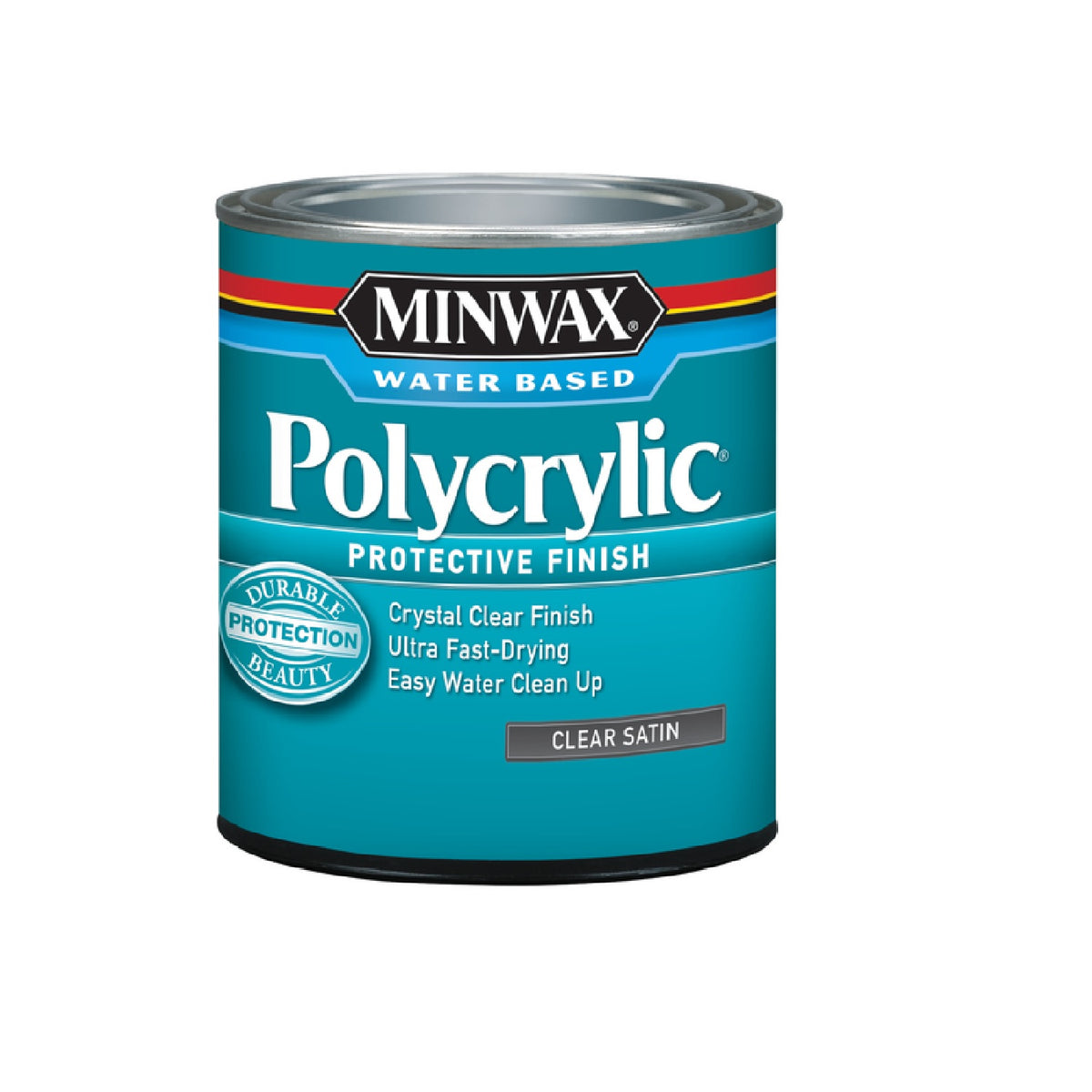 Minwax 63333 Water-Based Satin Clear Polycrylic, 1 Qt