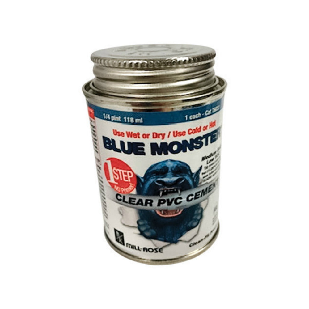 Mill-Rose 76031 Blue Monster Solvent Cement For CPVC/PVC, Clear