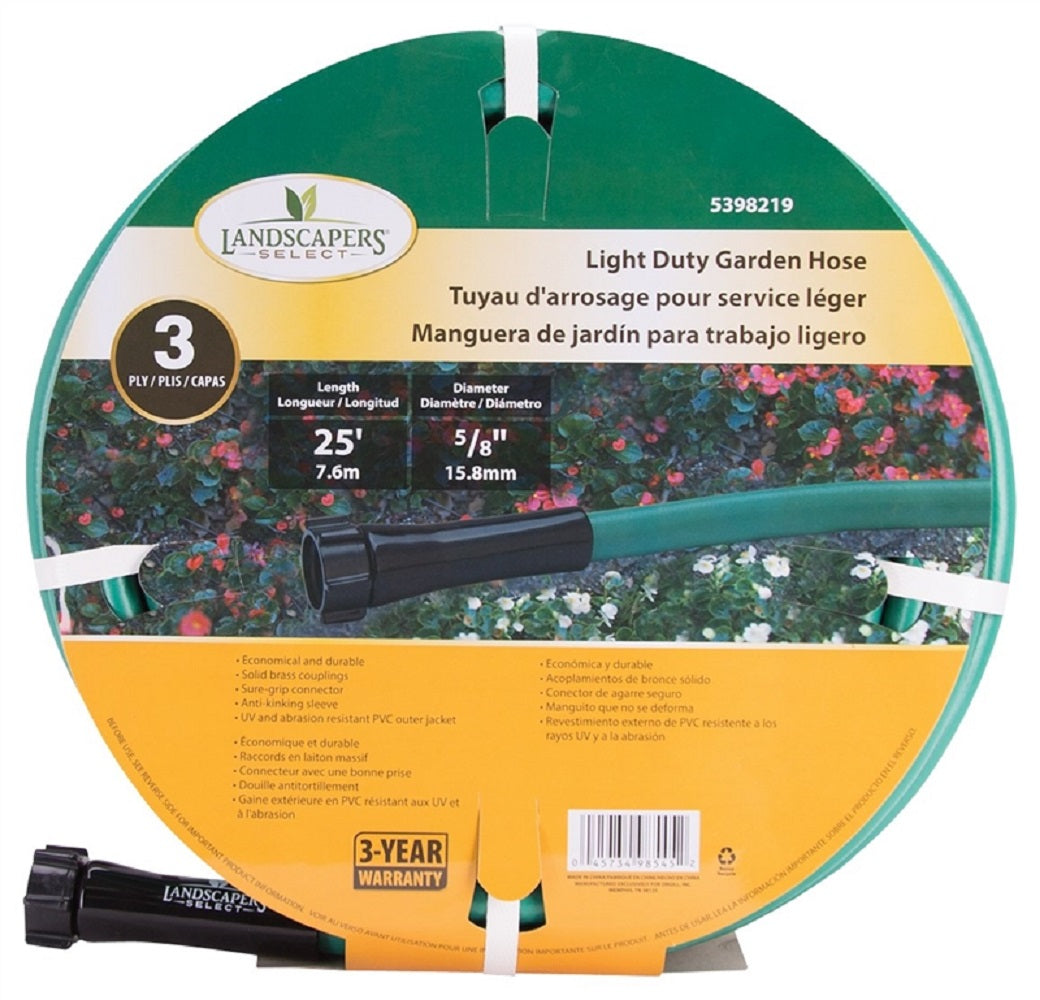 Landscapers Select GH-585013L Garden Hose, PVC, Green, 25 Ft