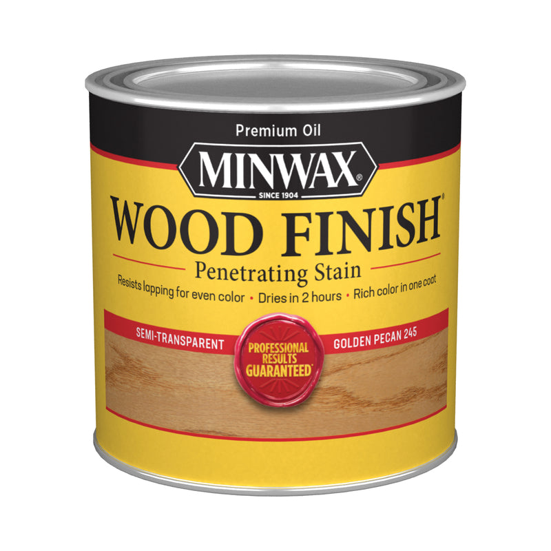 Minwax 224504444 Wood Finish Penetrating Wood Stain, Golden Pecan, 0.5 Pint