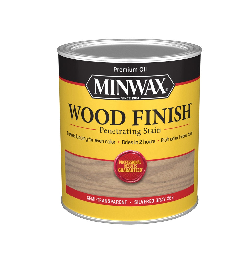 Minwax 701024444 Oil-Based Wood Stain, Silvered Grey, 1 Quart
