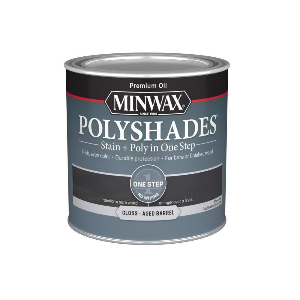 Minwax 214994444 PolyShades Stain and Polyurethane Finish, 0.5 Pint