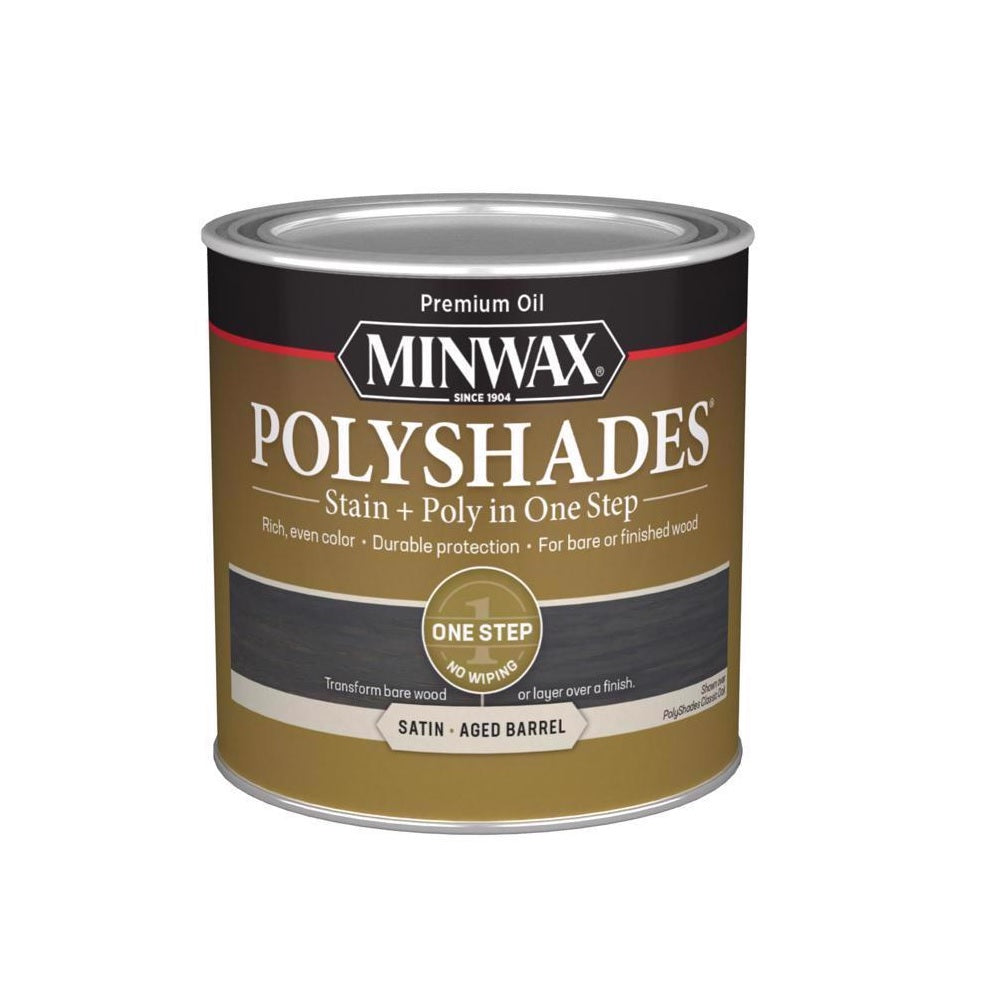 Minwax 213994444 PolyShades Stain and Polyurethane Finish, 0.5 Pint