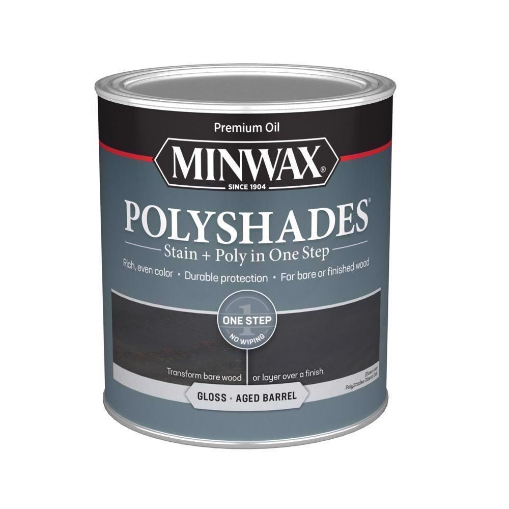 Minwax 614994444 Polyshades Semi-Transparent Stain and Polyurethane Finish, 1 Quart