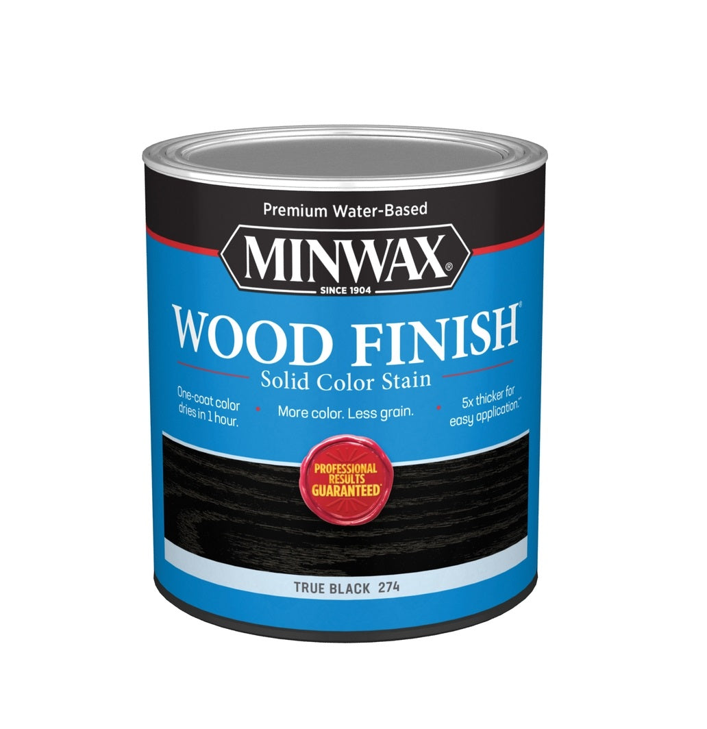 Minwax 108510000 Water-Based Wood Stain, True Black, 1 Quart