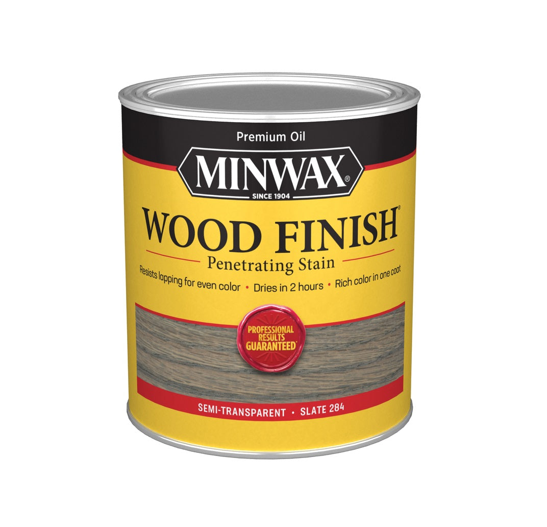 Minwax 701064444 Wood Finish Penetrating Stain, Slate, 1 Quart