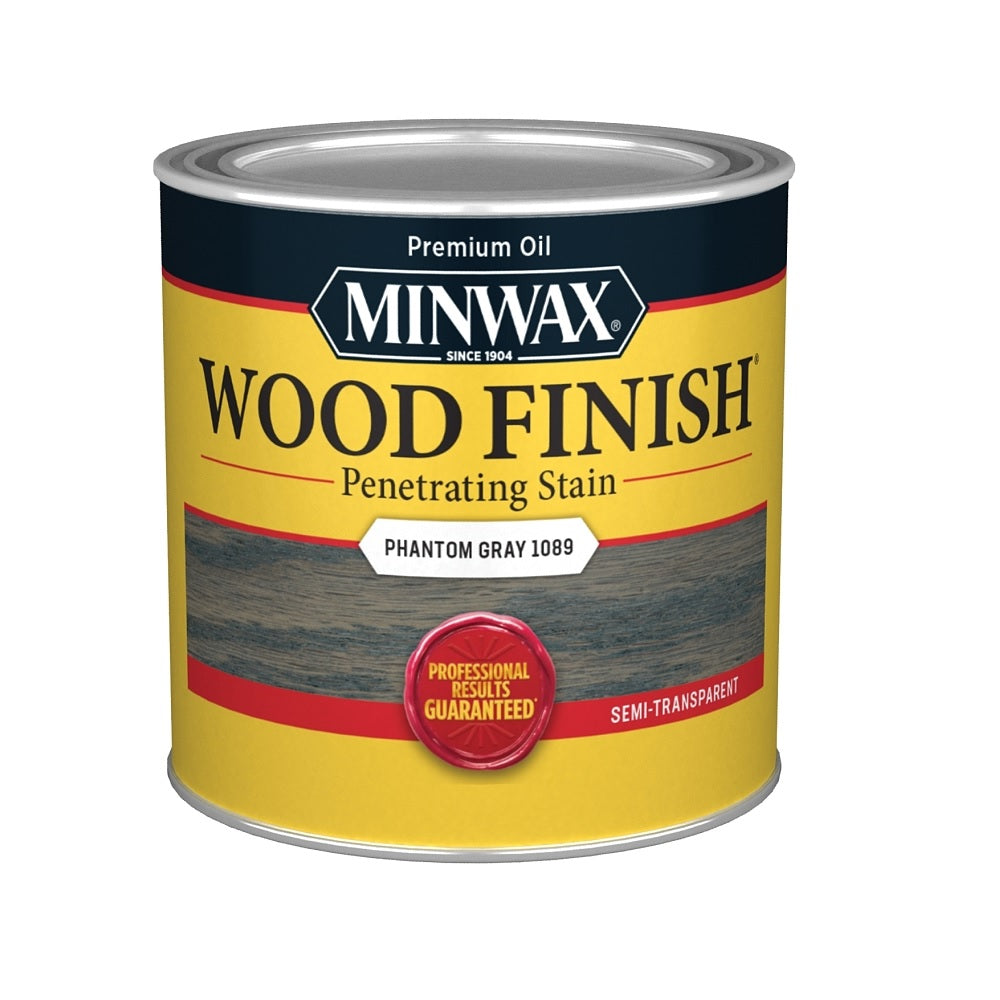 Minwax 118610000 Wood Finish Penetrating Wood Stain, Phantom Gray, 0.5 Pint