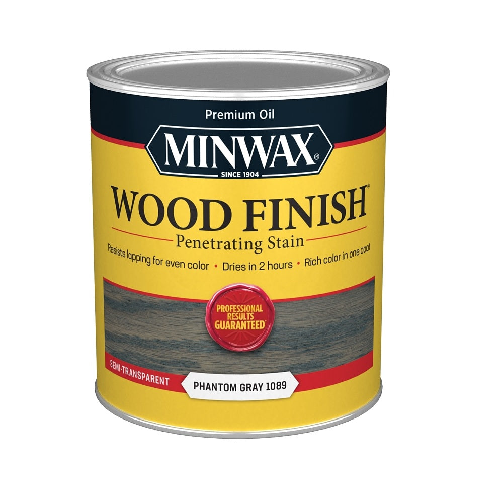 Minwax 118620000 Wood Finish Penetrating Wood Stain, Phantom Gray, 1 Quart