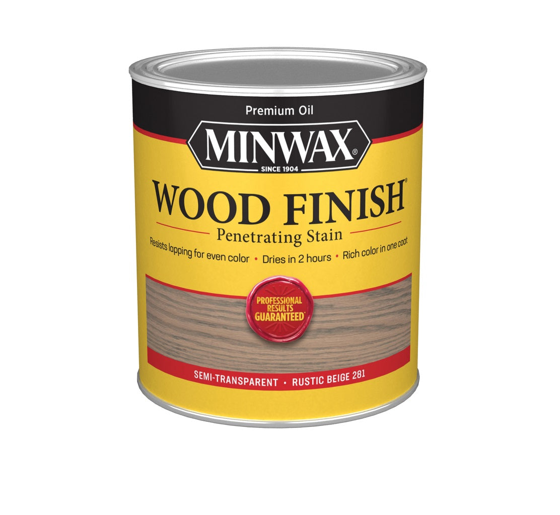 Minwax 701004444 Wood Stain, Rustic Beige, 1 Quart