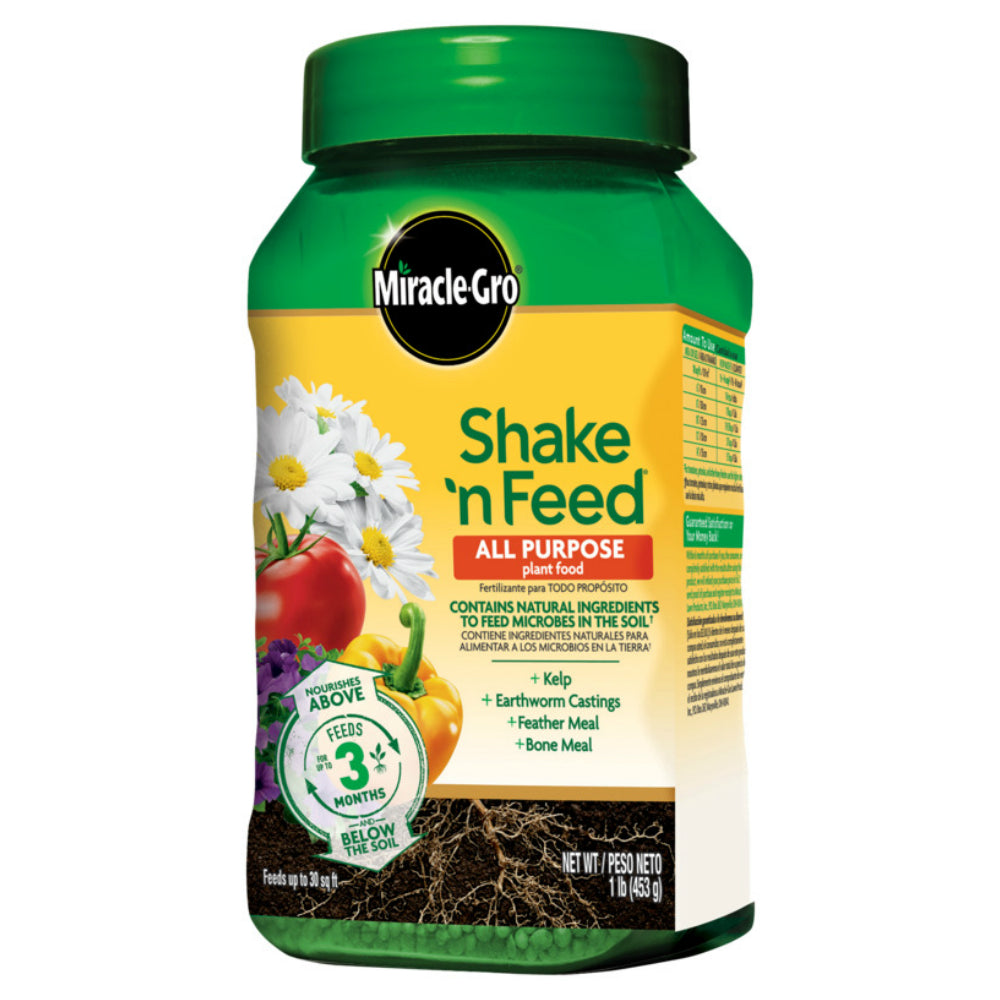 Miracle-Gro 3001810 Shake 'N Feed All Purpose Plant Food, 1 LB