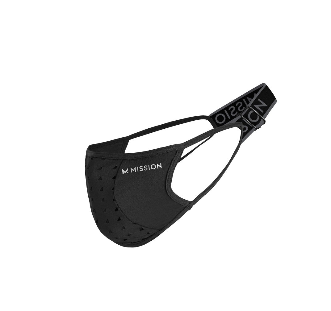 Mission 5179 All Season Adjustable Sport Mask, Black/Grey