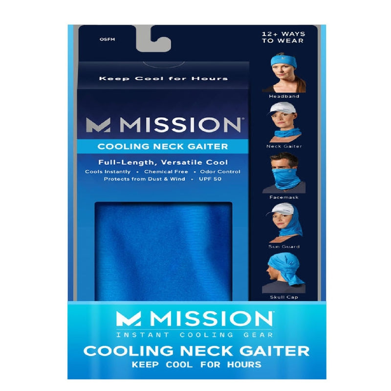 Mission 5131 Full Length Cooling Neck Gaiter, Blue