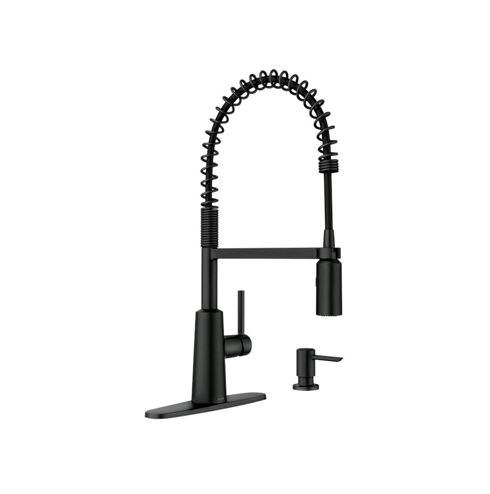 Moen 87897BL Nori One Handle Pulldown Kitchen Faucet, Black