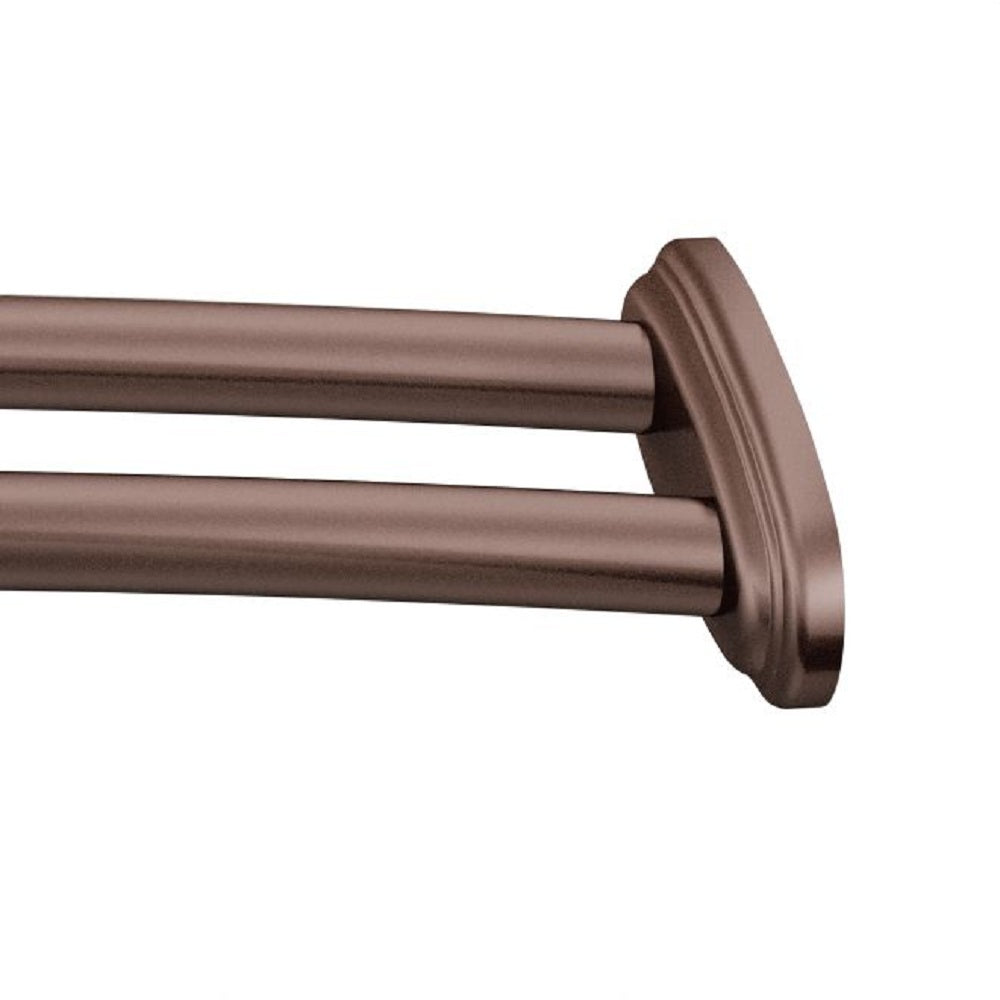 Moen DN2141OWB Adjustable Curved Double Shower Rod, Old World Bronze