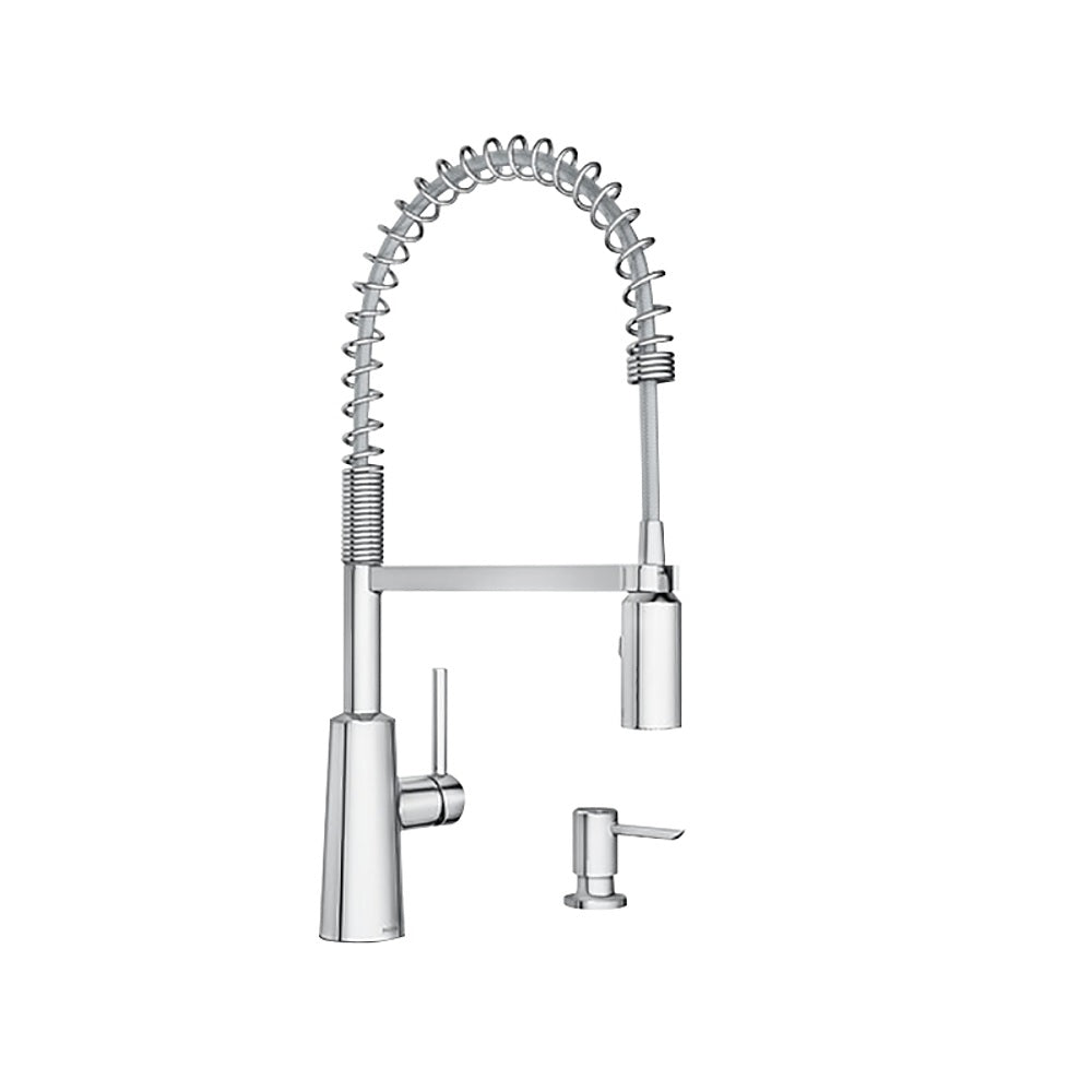 Moen 87897 Nori PreRinse Spring Pulldown Kitchen Faucet, Chrome — LIfe