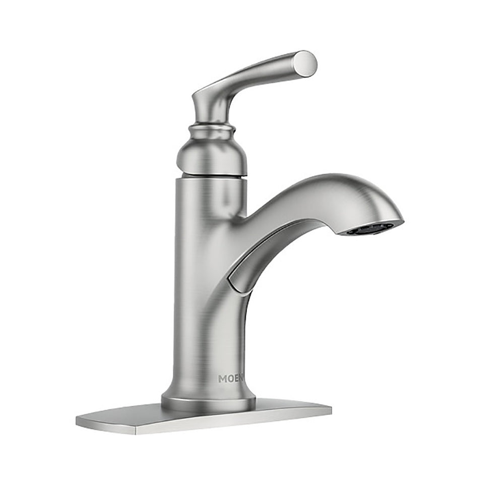 Moen 84535SRN Hilliard One-Handle Bathroom Faucet, Brushed Nickel