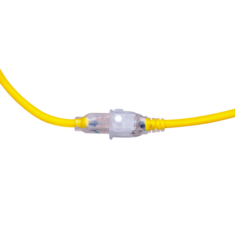 Monster 1504 Extension Cord, Yellow, 50 ft, 12/3 SJTW