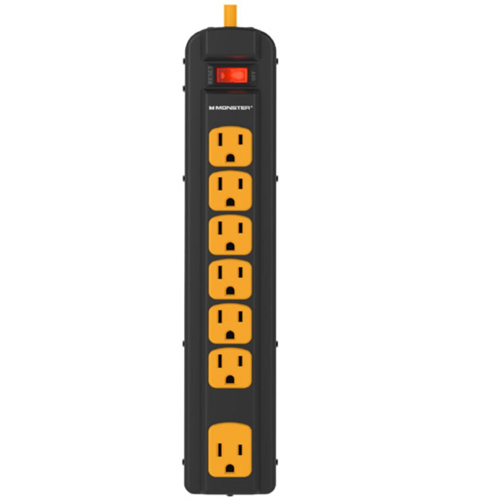 Monster 1802 Just Power It Up Power Strip With Surge Protection, Black