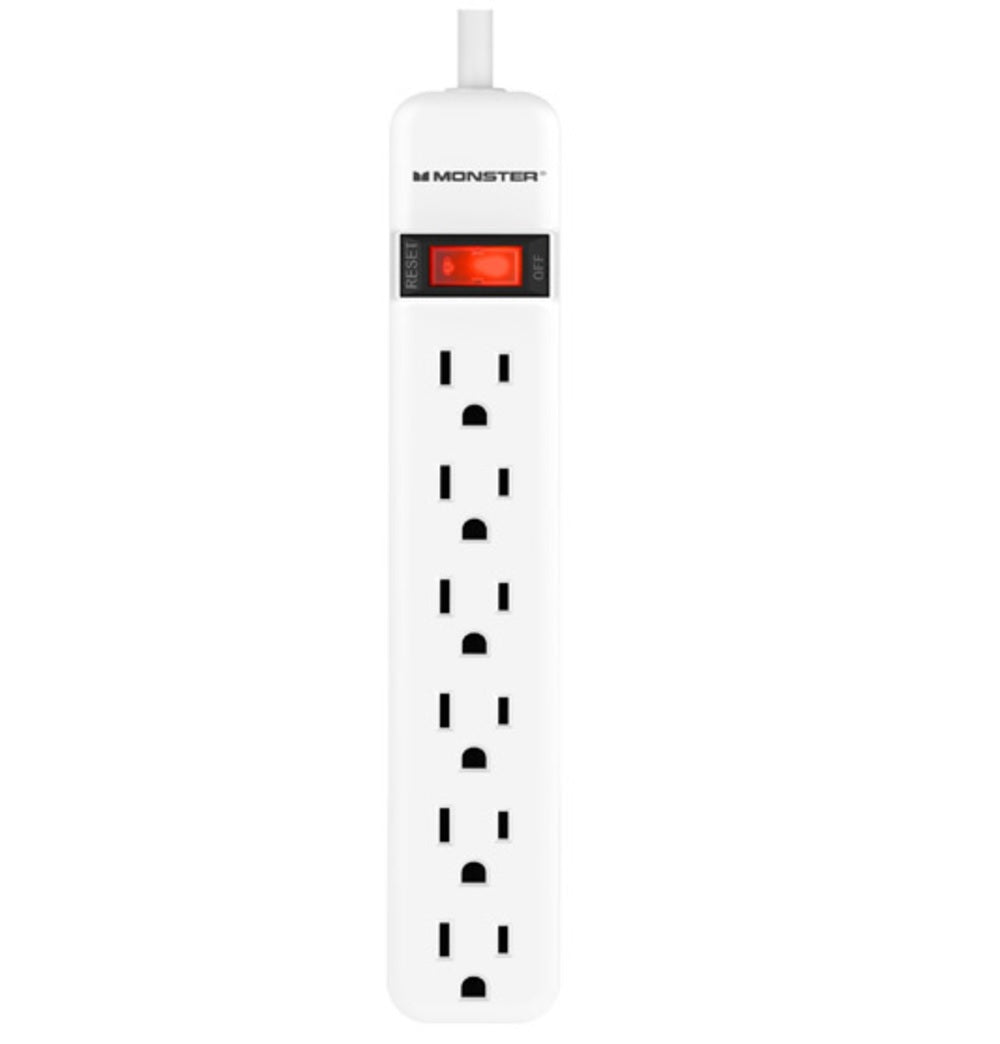 Monster 1702 Just Power It Up Power Strip, White