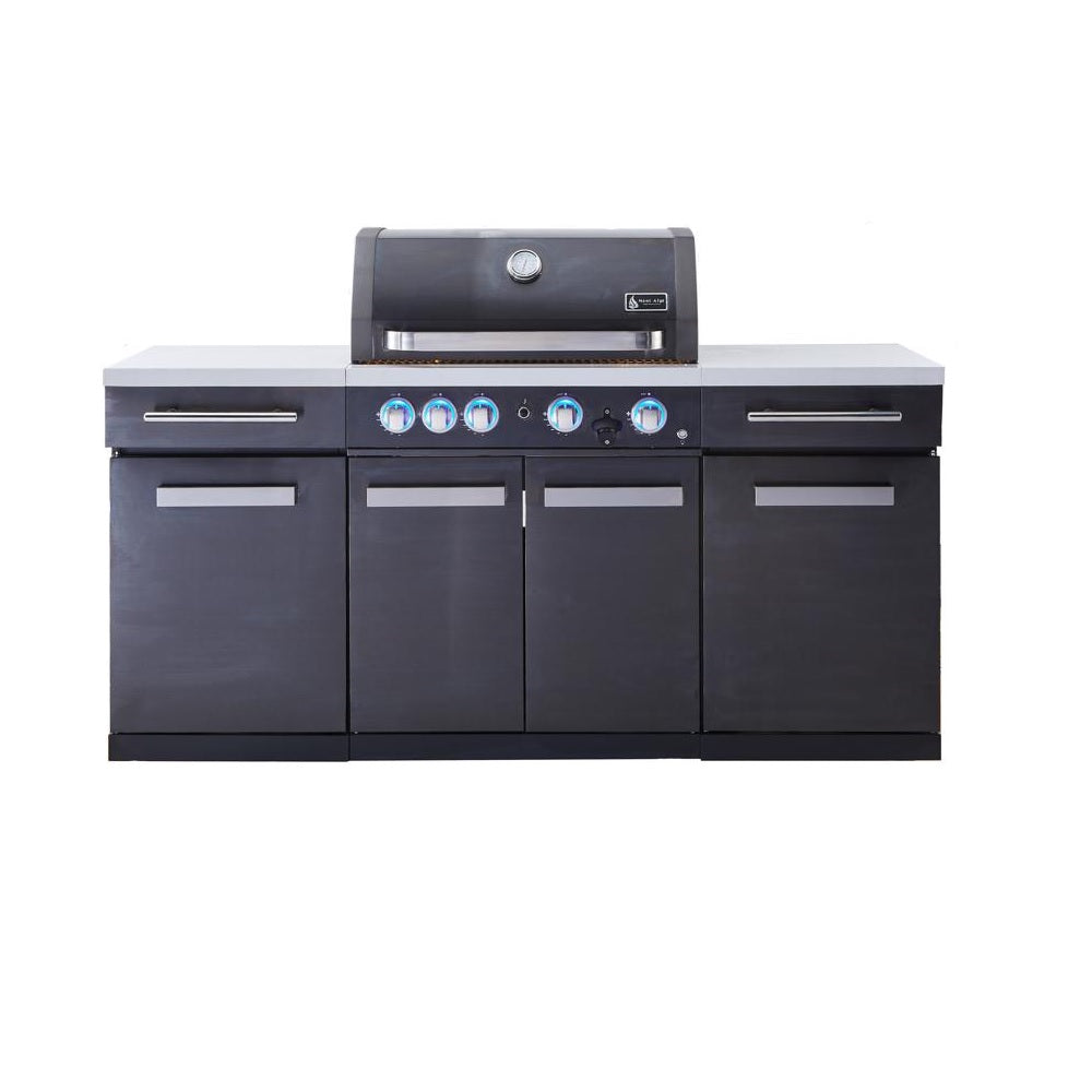 Mont Alpi MA-957 Natural Gas/Propane Grill, Black/Silver