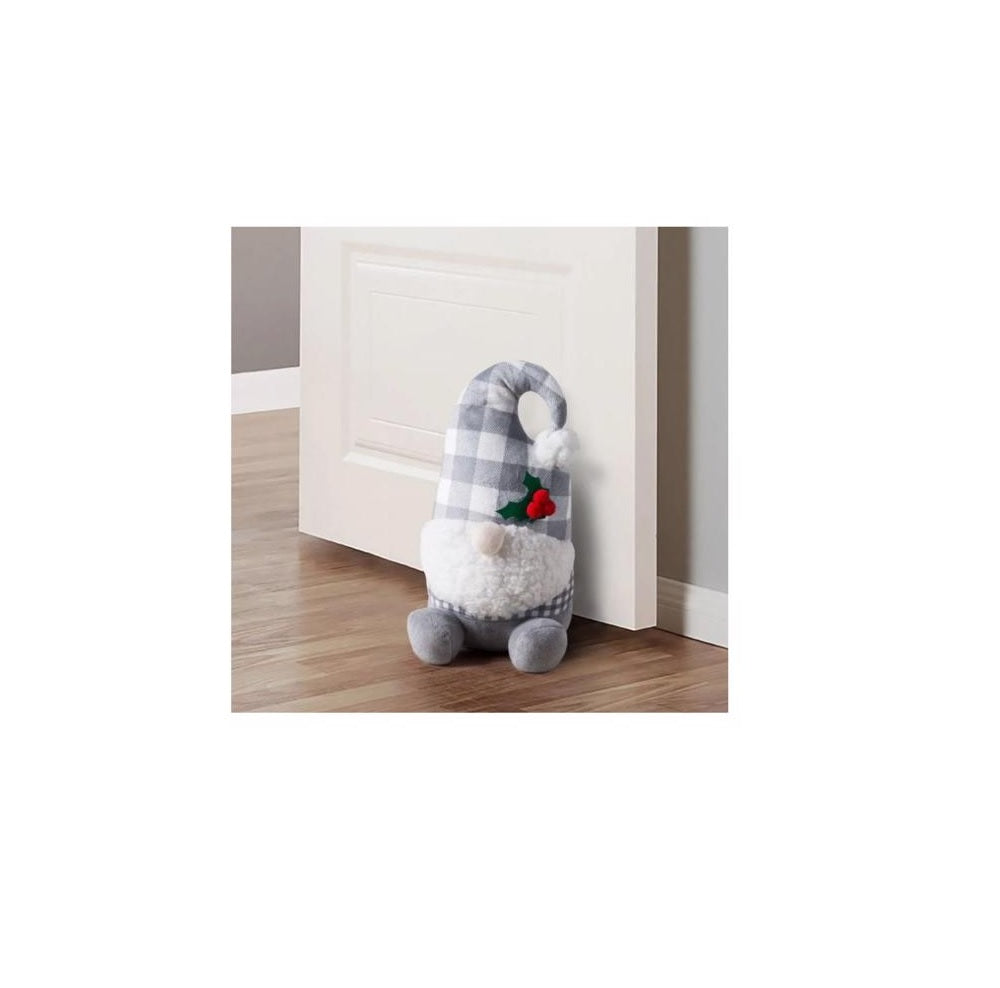 Morgan Fashions M677144 Greg The Gnome LED Halloween Door Stopper, Gray/White