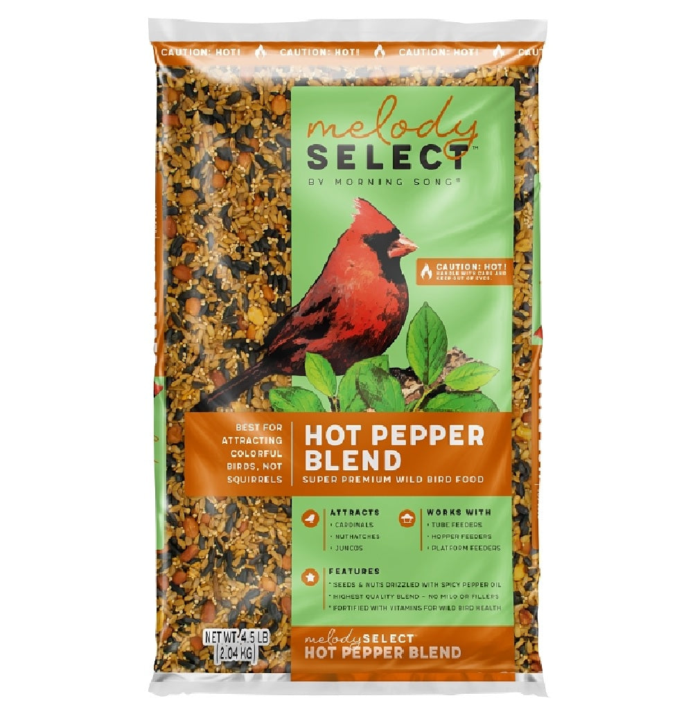 Morning Song 14059 Hot Pepper Blend Flavor Wild Bird Food, 4.5 Lb
