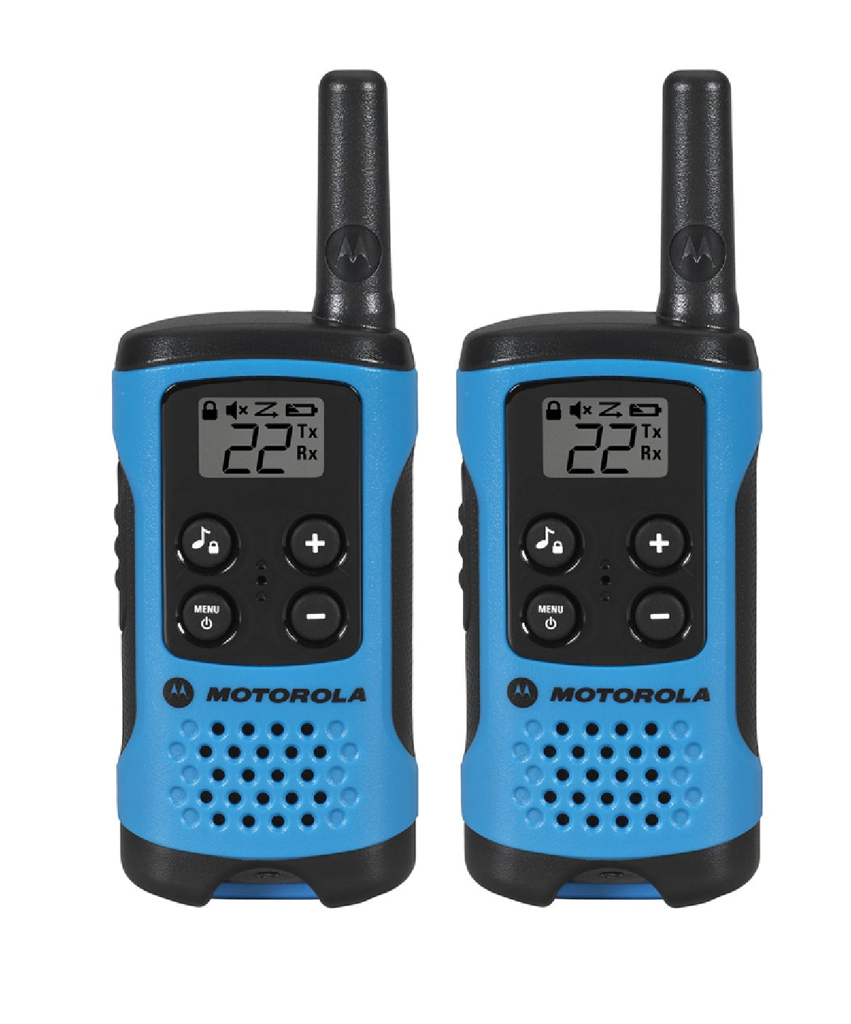 Motorola T100 Talkabout Alkaline 2-Way Radio, Neon Blue