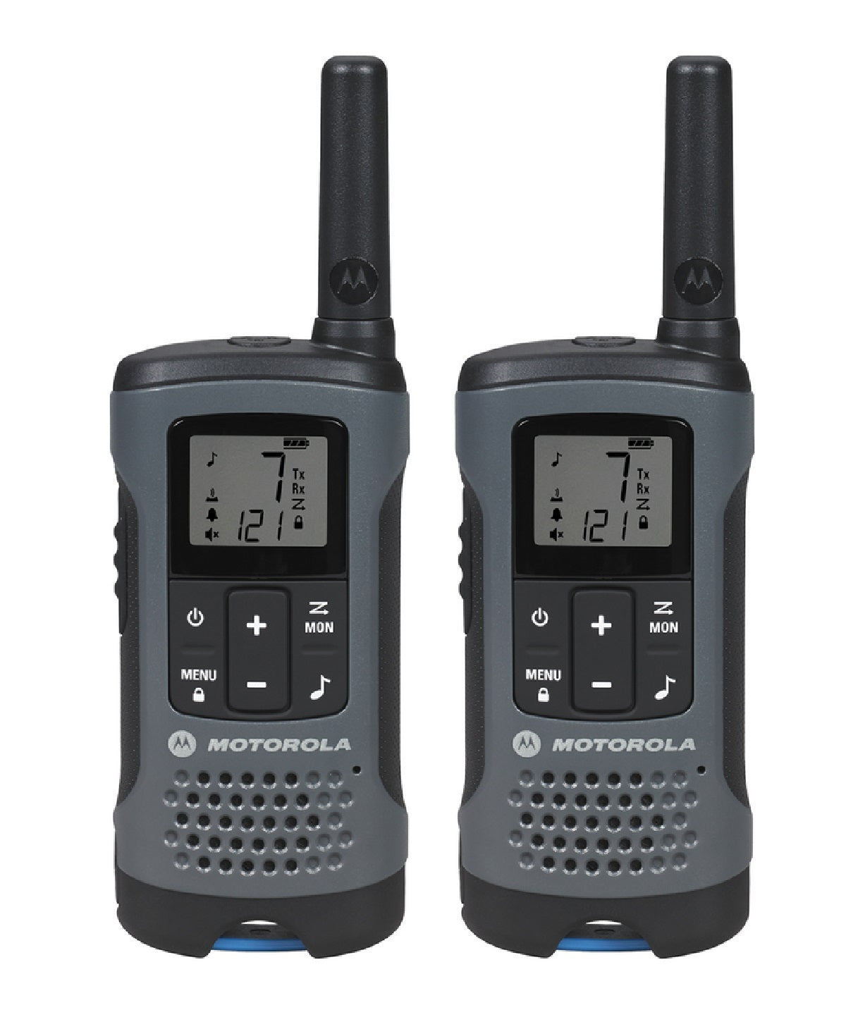 Motorola T200 Talkabout Rechargeable 2-Way Radio, Grey, 2PK