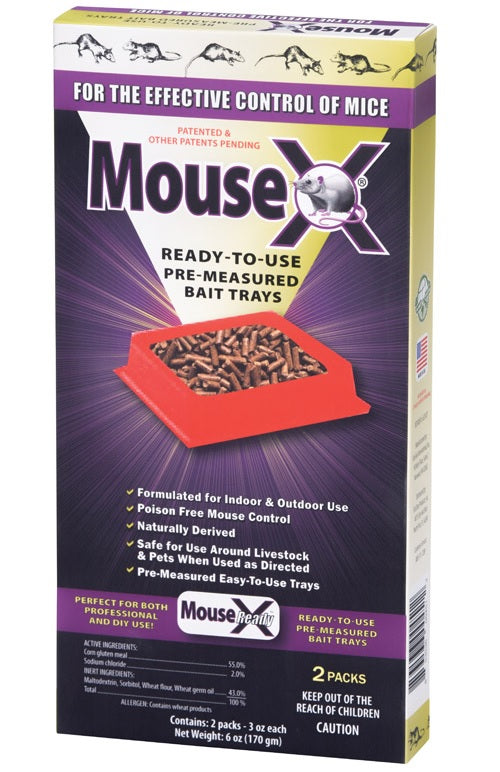 MouseX 620107 Mice Pre-Measured Bait Tray, 3 Oz