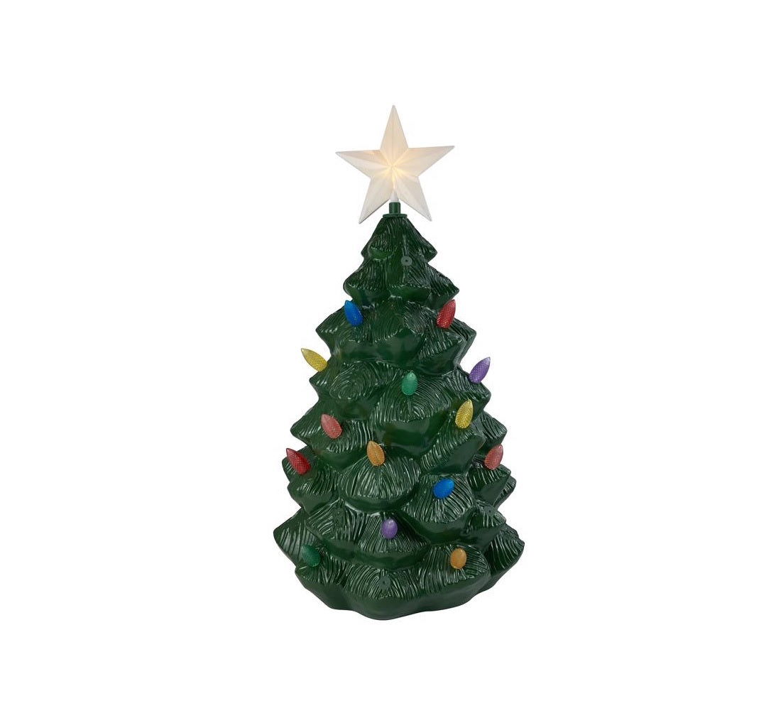 Mr. Christmas 10125AC LED Christmas Tree Blow Mold, Green