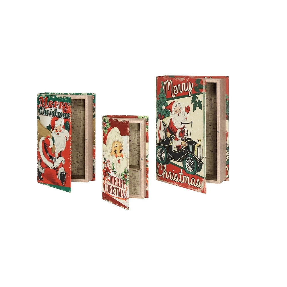 Mr. Christmas 18486 Nostalgic Vintage Christmas Gift Book Boxes, Red