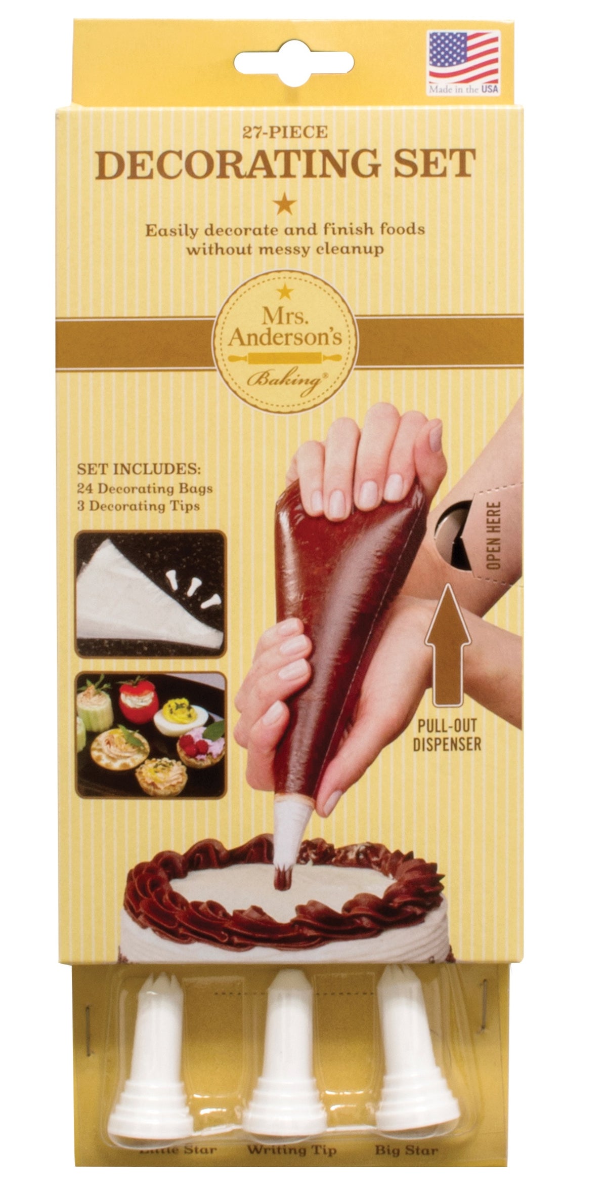 Mrs. Anderson's 7045 Baking Cake Decorating Bag Set, Plastic