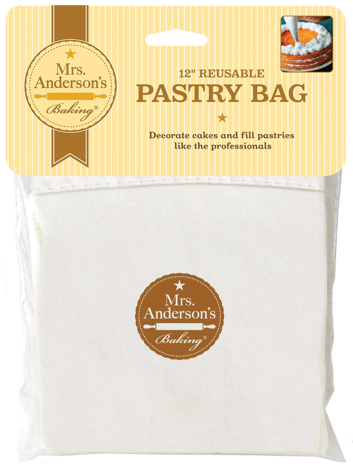 Mrs. Anderson's 93259 Baking Reusable Pastry Bag, 12"