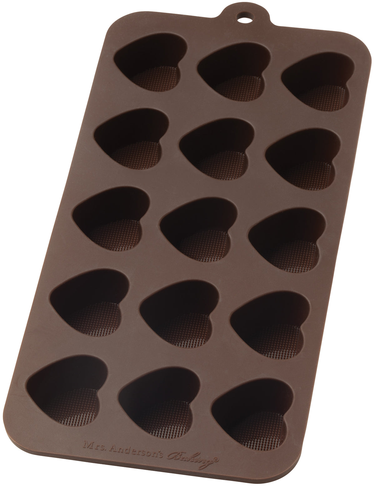 Mrs. Anderson's 43749 Heart Chocolate Mold, Brown