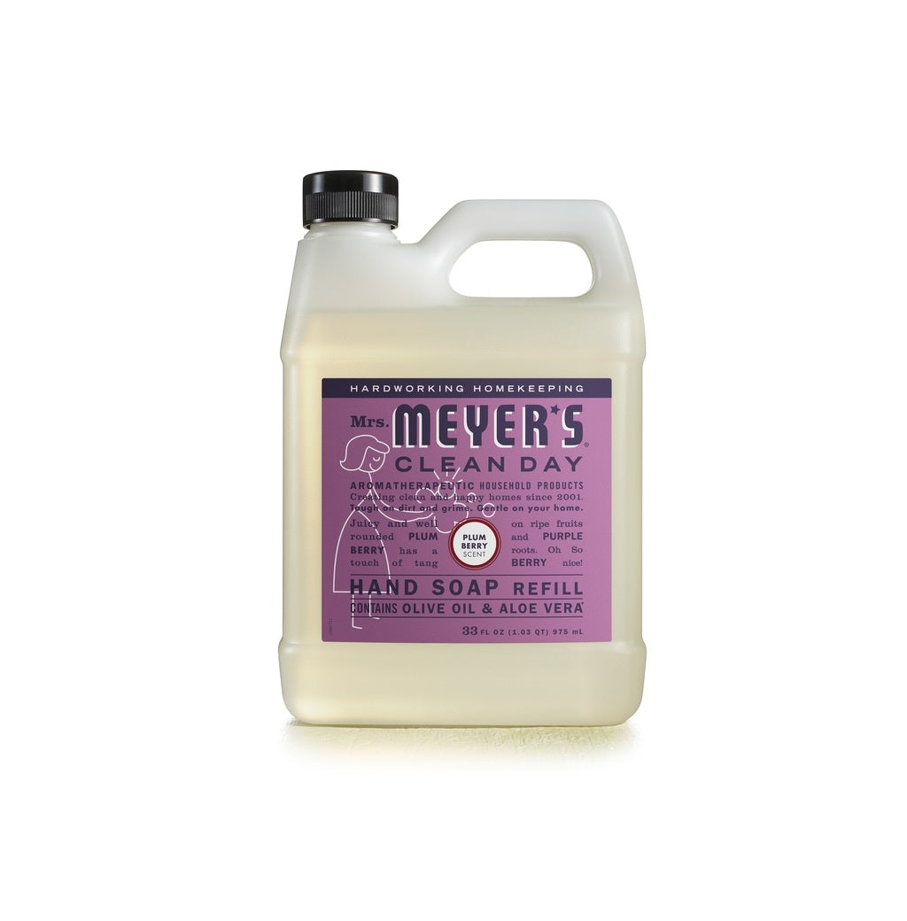 Mrs. Meyer's Clean Day 11337 Hand Soap Refill, Plum Berry, 33 Oz