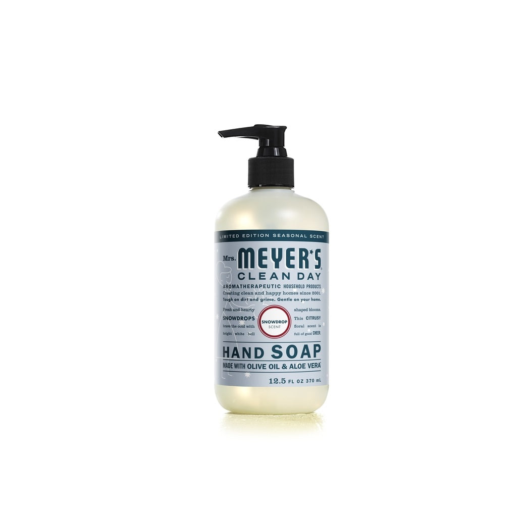 Mrs. Meyers Clean Day 11363 Liquid Hand Soap, Snowdrop Scent, 12.5 Oz