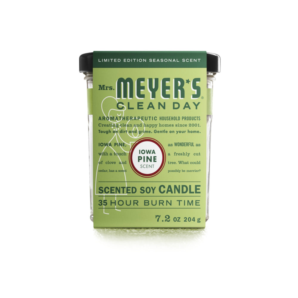 Mrs. Meyer's Clean Day 11376 Soy Air Freshener Candle, Iowa Pine Scent, 7.2 Oz