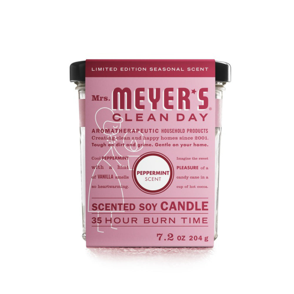 Mrs. Meyer's Clean Day 11380 Soy Air Freshener Candle, White, 7.2 Oz