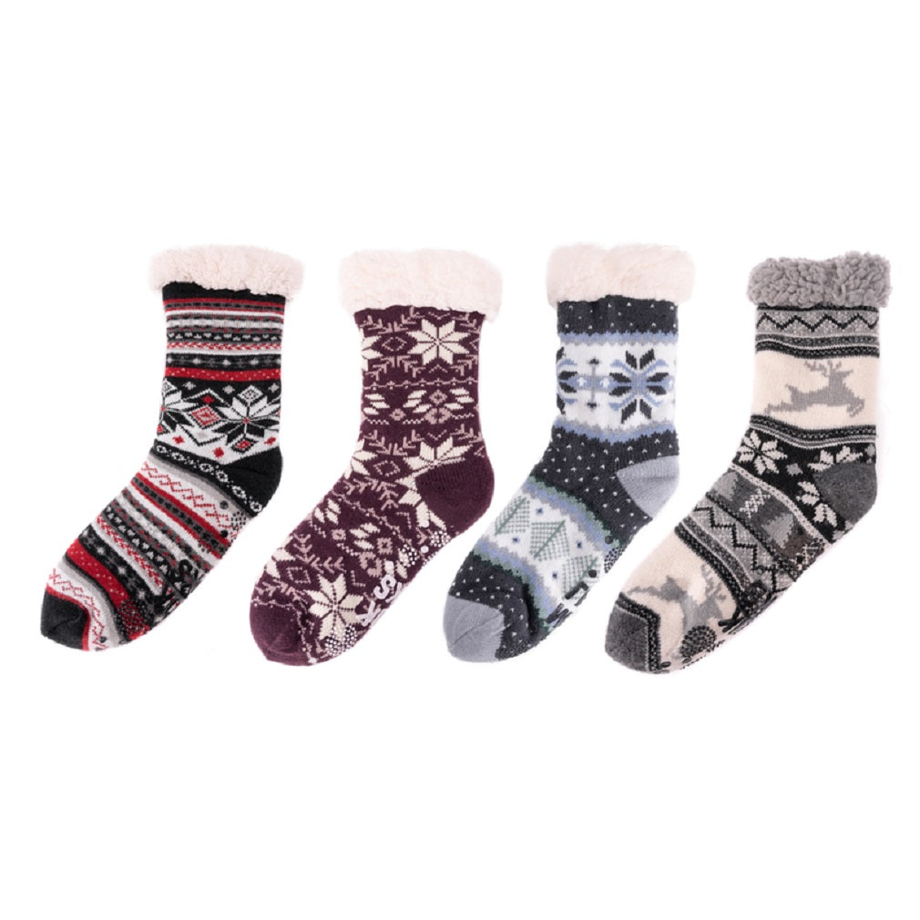 Muk Luks 1300106999PK36 Women's Cabin Socks, Multicolored