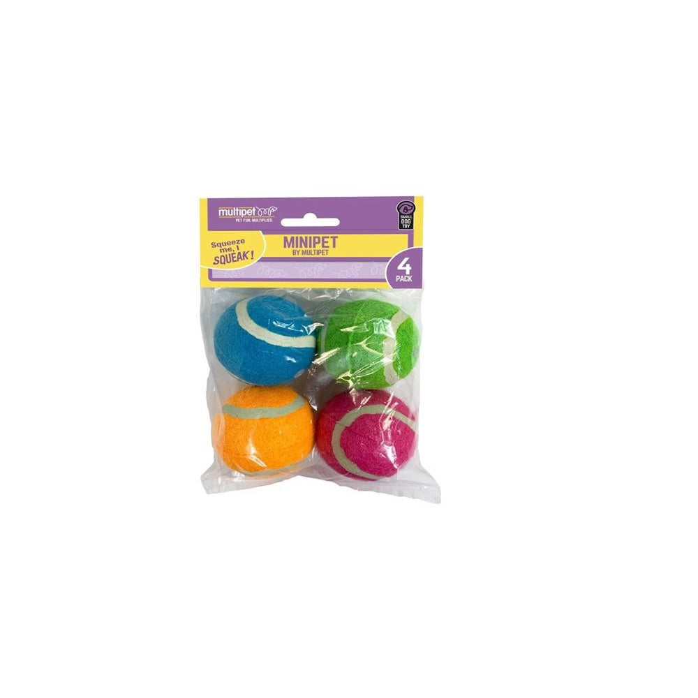 Multipet 44207 Squeaky Tennis Ball, Assorted Color