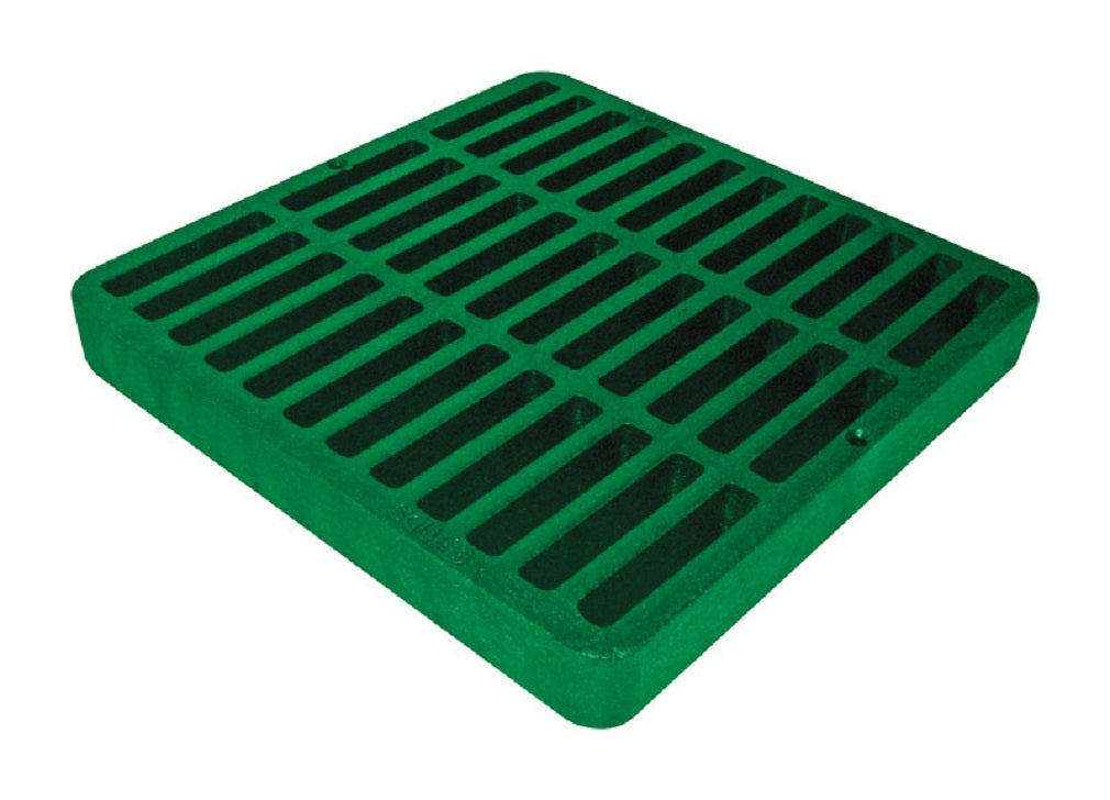 NDS 990 Drain Grate, Square, Polyethylene, Green