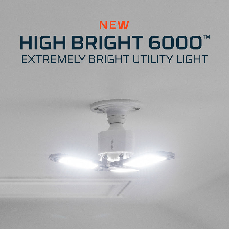 NEBO NEB-OTH-0001 High Bright LED Utility Light, 6000 Lumens