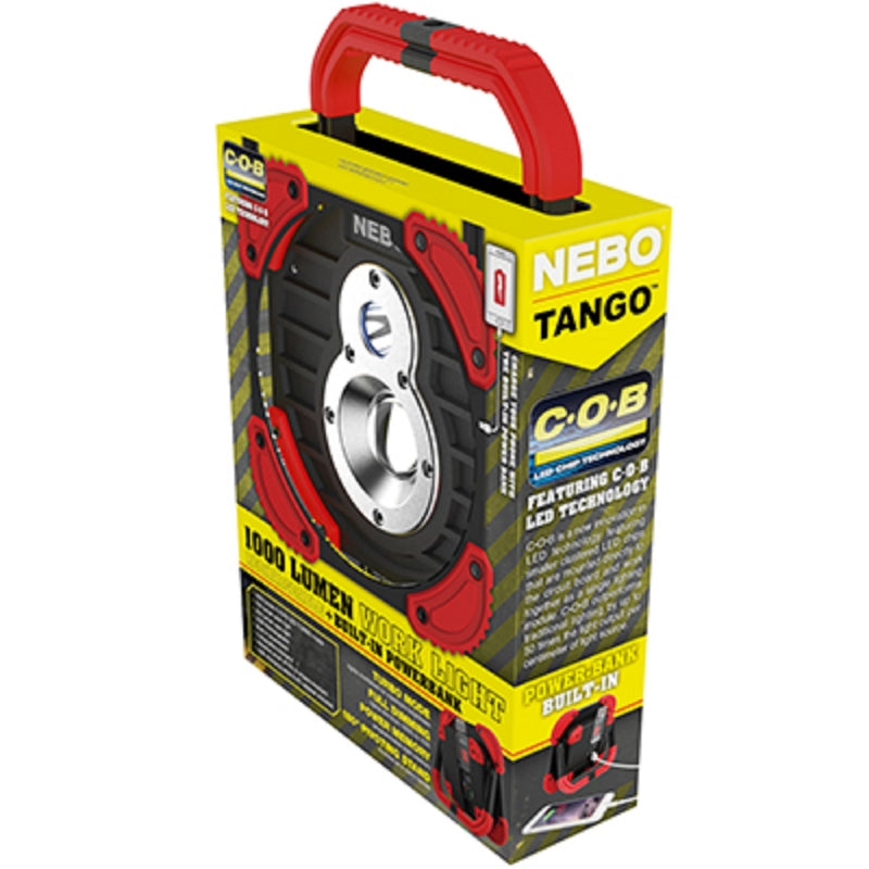 NEBO 6786 Tango C.O.B. Work Light, Black/Red, 1000 lumens