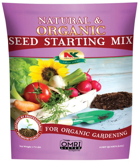 NK Lawn & Garden G108ORG Natural & Organic Seed Starter Mix, 8 Quart