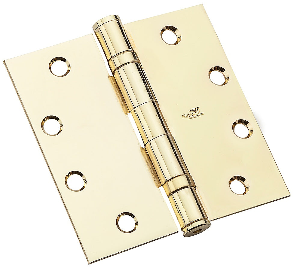 National Hardware N236-156 Ball Bearing Door Hinge, Bright Brass