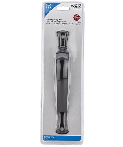 National Hardware N214-036 Contemporary Door Pull, Steel, 9-1/10" L