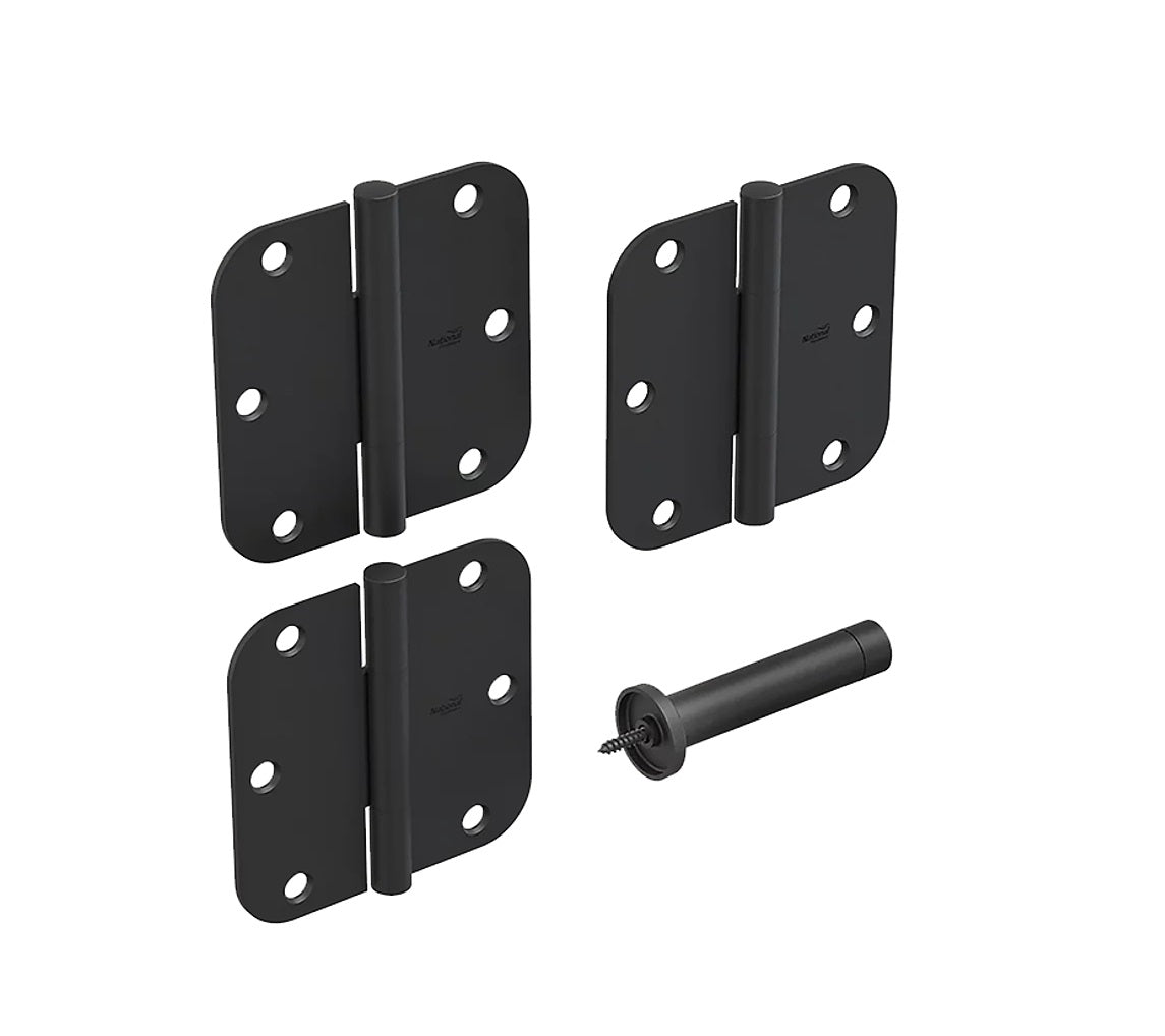 National Hardware N900-007 Door Update Hardware Kit, Aluminum/Steel, Matte Black